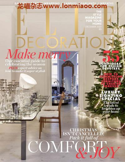 [英国版]Elle Decoration 时尚家居装修装饰杂志 2020年12月刊